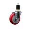 Service Caster 4'' SS Red Poly Wheel Swivel 1-7/8'' Expanding Stem Caster SCC-SSEX20S414-PPUB-RED-178 - alternate 1